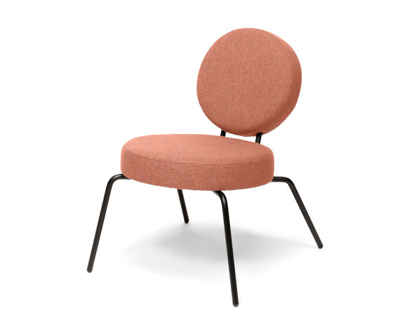 Option Lounge Pink, Round seat, round backrest | Sessel | PUIK