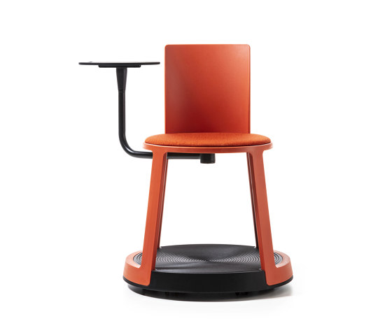 Revo | Chair with castor Base, Tablet and Upholstery | Chairs | TOOU