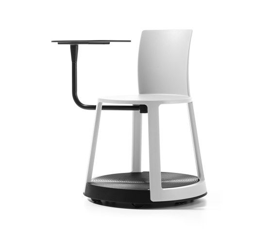 Revo | Chair with castor Base and Tablet | Sillas | TOOU
