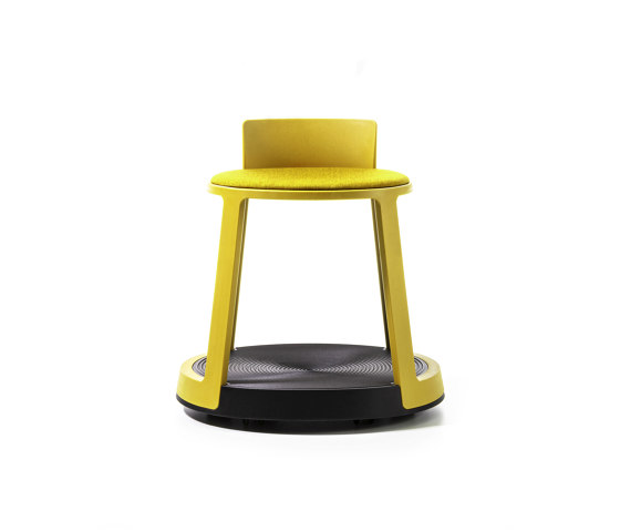 Revo | Stool with Castor Base and Upholstery | Hocker | TOOU