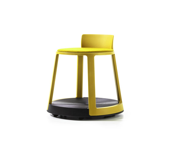 Revo | Stool with Castor Base and Upholstery | Tabourets | TOOU