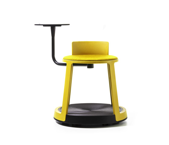 Revo | Stool with Castor Base, Tablet and Upholstery | Taburetes | TOOU