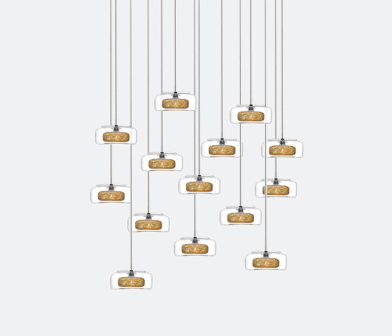 Halo 14 Gold Drizzle | Suspended lights | Shakuff