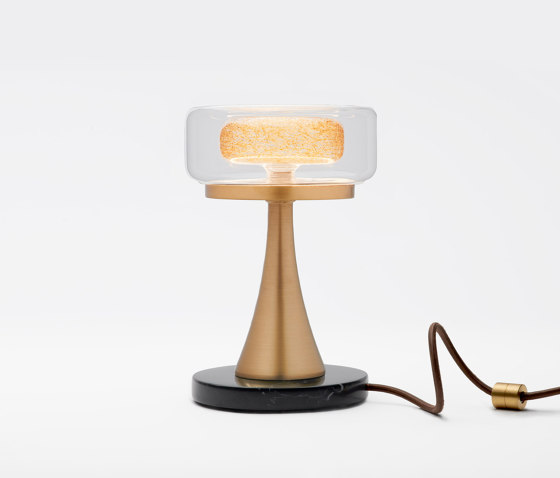 Halo Table Lamp - Gold Drizzle | Tischleuchten | Shakuff