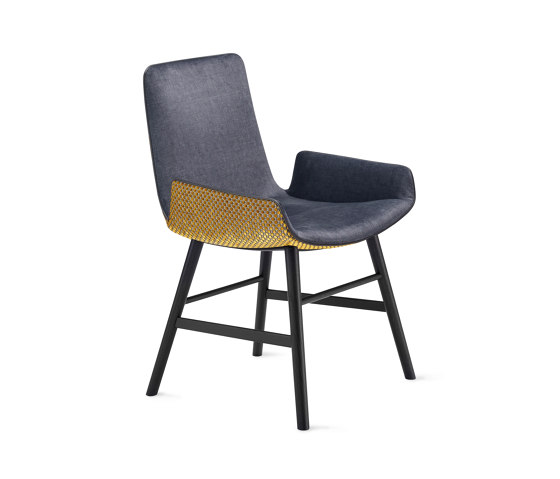 Amelie | Armchair Low with wooden frame round | Chairs | FREIFRAU MANUFAKTUR