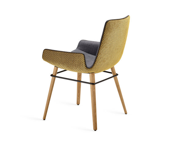 Amelie | Armchair Low with wooden frame with surrounding metal ring | Chaises | FREIFRAU MANUFAKTUR