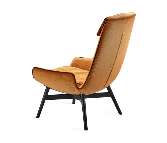 Amelie | Lounge Chair with wooden frame with cross | Sillones | FREIFRAU MANUFAKTUR