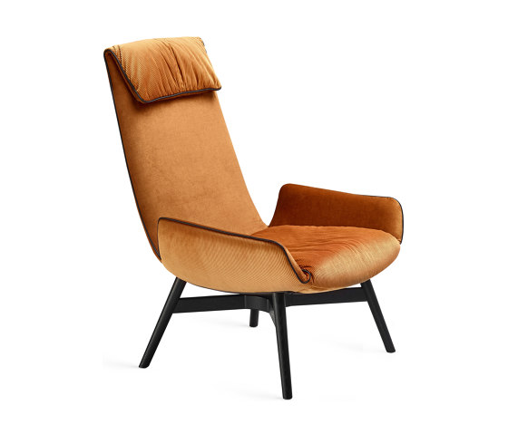 Amelie | Lounge Chair with wooden frame with cross | Armchairs | FREIFRAU MANUFAKTUR