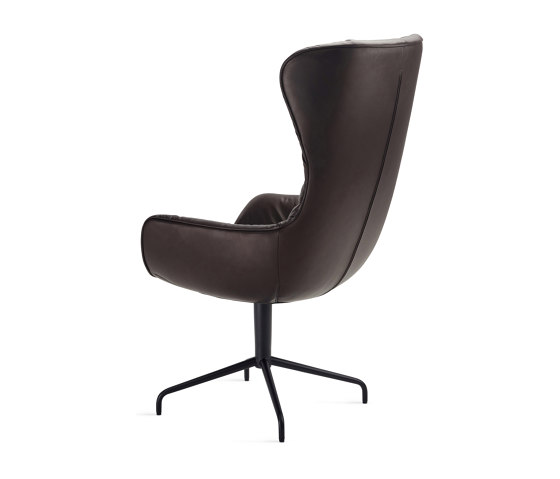Leya | Grand Wingback Chair with trestle leg | Sillas | FREIFRAU MANUFAKTUR