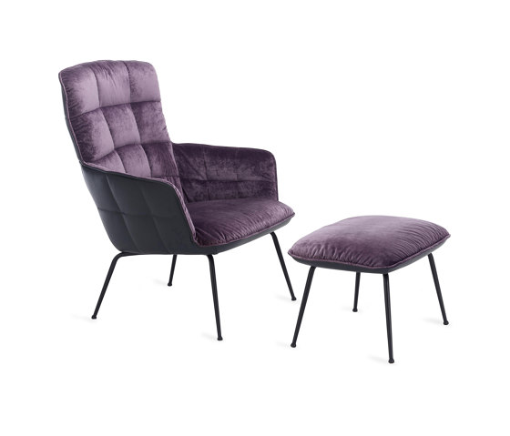 Marla | Easy Chair High with 4-legs steel frame | Sillones | FREIFRAU MANUFAKTUR