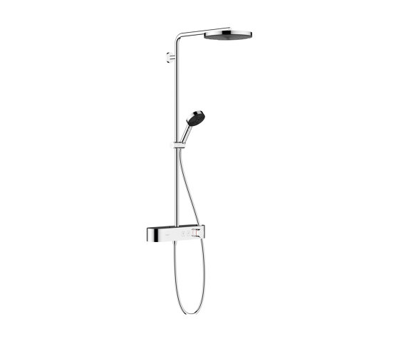 hansgrohe Pulsify Showerpipe 260 1jet EcoSmart 9 l/ min con ShowerTablet Select 400 | Grifería para duchas | Hansgrohe