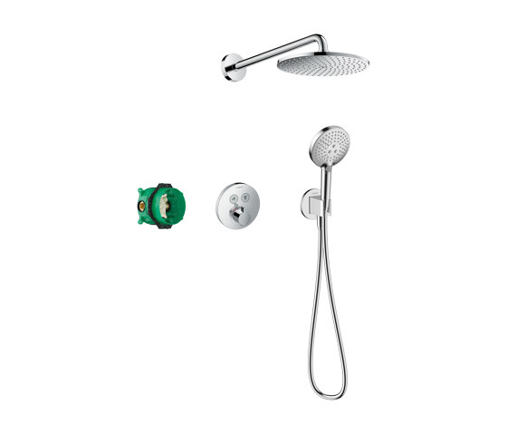 hansgrohe Raindance S Shower system 240 1 jet PowderRain with ShowerSelect S | Shower controls | Hansgrohe