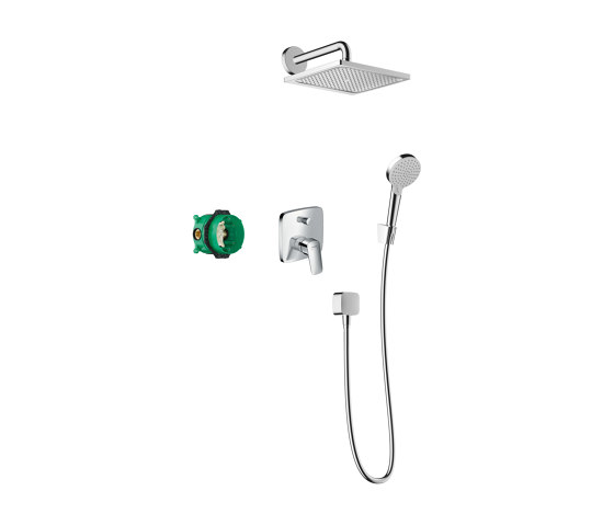 hansgrohe Crometta E Shower system 240 1jet with single lever mixer | Shower controls | Hansgrohe