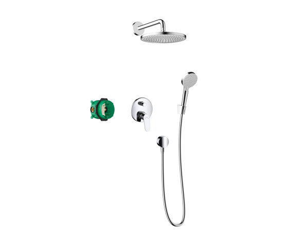 hansgrohe Crometta S Shower system 240 1jet with single lever mixer | Shower controls | Hansgrohe