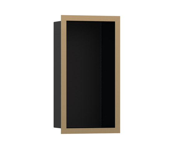 hansgrohe XtraStoris Individual Wall niche Matt Black with design frame 30 x 15 x 10 cm | Bath shelves | Hansgrohe