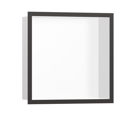 hansgrohe XtraStoris Individual Wall niche Matt White with design frame 30 x 30 x 10 cm | Bath shelves | Hansgrohe
