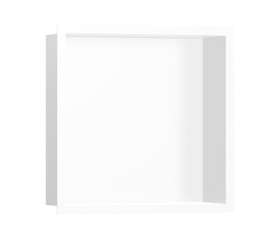 hansgrohe XtraStoris Individual Wandnische Mattweiß mit Designrahmen 30 x 30 x 10 cm | Ablagen / Ablagenhalter | Hansgrohe