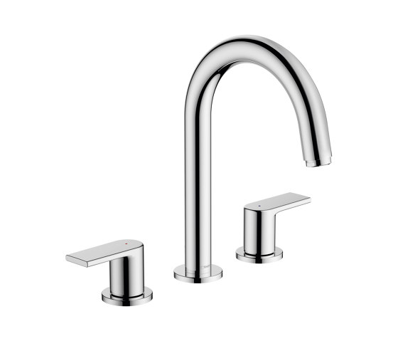 hansgrohe Vernis Shape 3-hole basin mixer with pop-up waste set | Wash basin taps | Hansgrohe