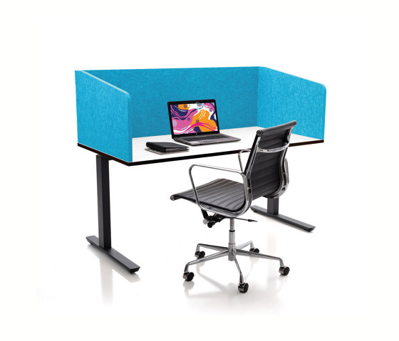 Schreibtischaufsatz – zweiseitiger Verbinder – U-Form / ATG silent.desk | Tisch-Zubehör | silent.office.wall