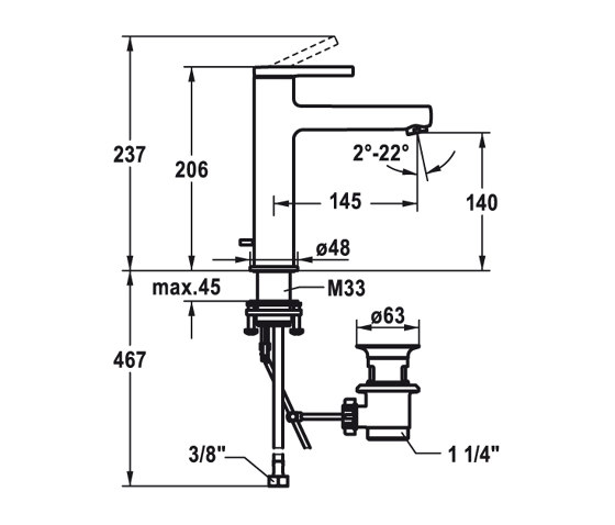 KWC AVA 2.0 Lever mixer with pop-up valve | Grifería para lavabos | KWC Home