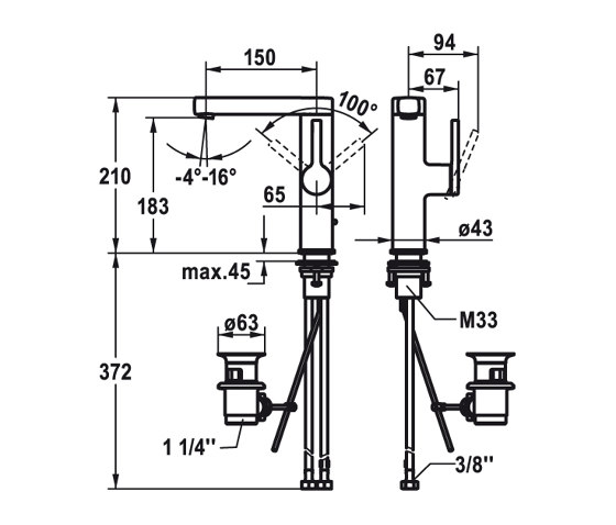 KWC AVA 2.0 Lever mixer with pop-up valve | Grifería para lavabos | KWC Home