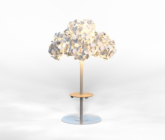 Leaf Lamp Link Tree L w/Round Table w/Chargers | Standleuchten | Green Furniture Concept