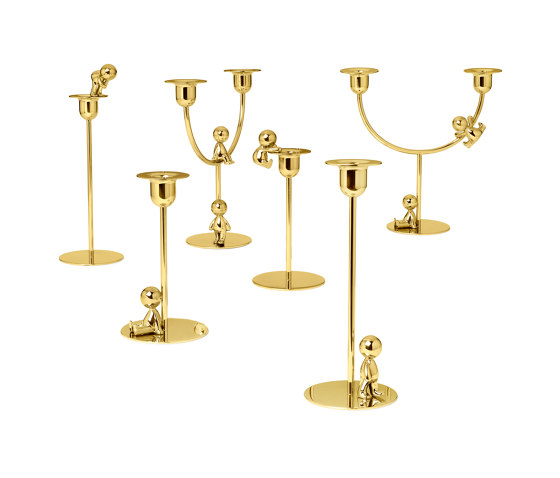 Omini The Thinker Tall Candle Holder | Candelabros | Ghidini1961