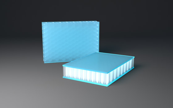 AIR-board® UV satin | electric blue | Plaques en matières plastiques | Design Composite