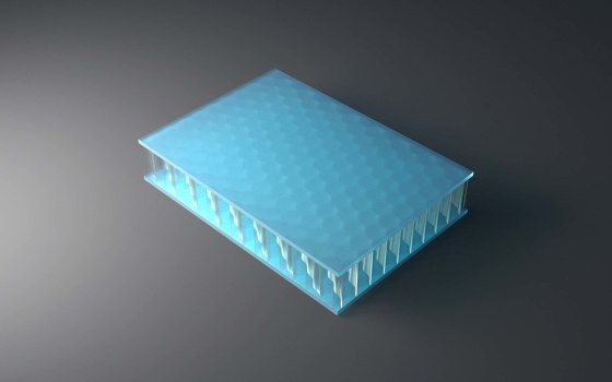 AIR-board® UV satin | electric blue | Lastre plastica | Design Composite
