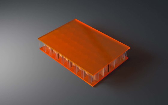 big AIR-board® UV satin | orange by Design Composite | Synthetic panels