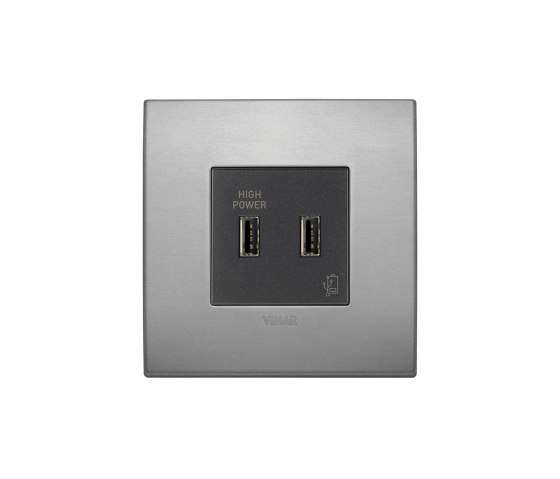USB supply unit 5V2, 1A Arké aluminium lava | USB power sockets | VIMAR