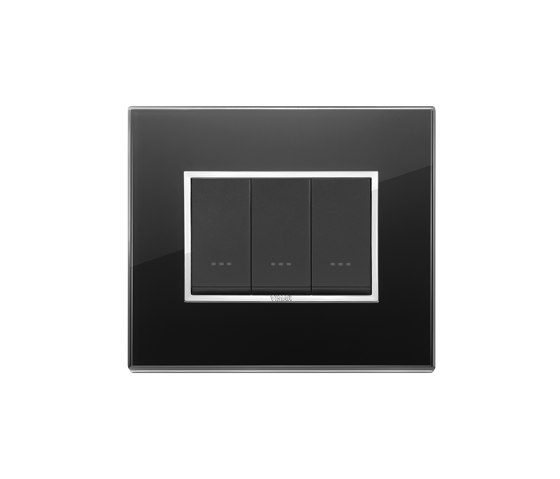 Commutateurs Eikon Evo cristal diamant noir | Interrupteurs à bouton poussoir | VIMAR