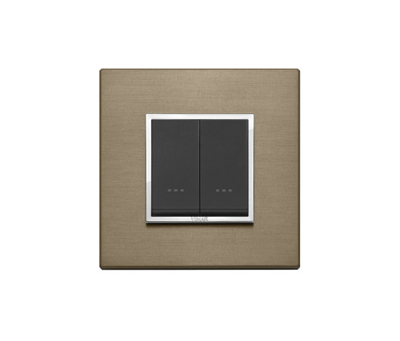 Commutateurs Eikon Evo aluminium bronze foncé | Interrupteurs à bouton poussoir | VIMAR