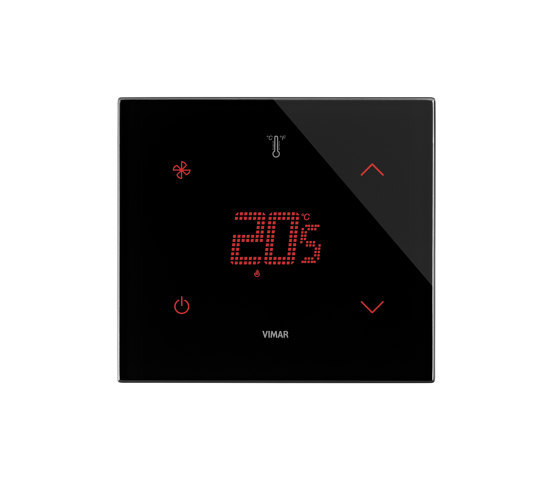 Thermostat Eikon Tactil cristal diamant noir | Gestion de chauffage / climatisation | VIMAR