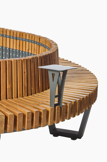 Boston NEW | Radius Bench with Table | Asientos isla | Punto Design
