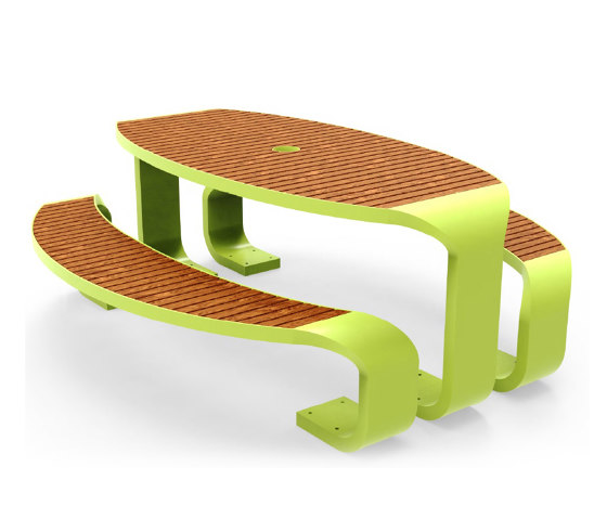 Kresent | Outdoor Set for Picnic | Table-seat combinations | Punto Design