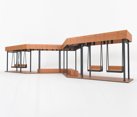 Canopy with Hanging Bench | Pergolas | Punto Design