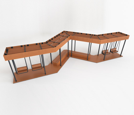 Canopy with Hanging Bench | Pergolas | Punto Design