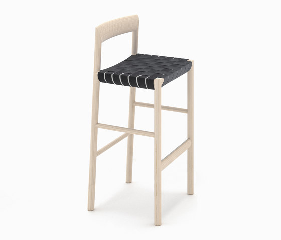 Stax Stool - Ash with Webbing Seat | Chairs | Bensen