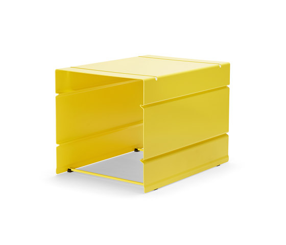 Atlas | Container, 2 compartments | sulfur yellow RAL 1016 | Portaoggetti | Magazin®