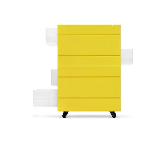 Atlas | Container, 2 compartments | sulfur yellow RAL 1016 | Desk tidies | Magazin®