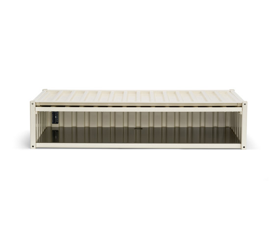 DS | Container flat - pearl white RAL 1013 | Shelving | Magazin®