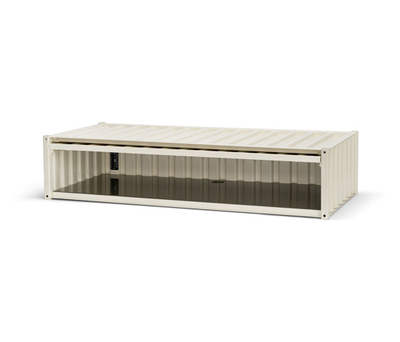 DS | Container Flach - Perlweiß RAL 1013 | Regale | Magazin®