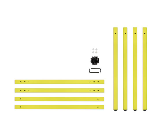 Erik, square | Table Frame, sulfur yellow RAL 9016 | Trestles | Magazin®