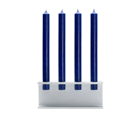 Tete | Candlestick 4, galvanized | Candlesticks / Candleholder | Magazin®