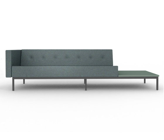 070 | 2-Seater Sofa with Armrest and with Table Left when Seated 269x73 cm | Divani | Artifort