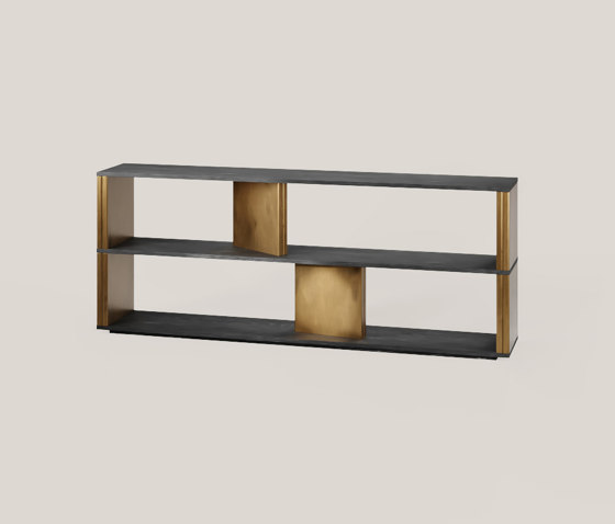Brick 2 Levels Shelving Wood & Metal | Étagères | HMD Furniture