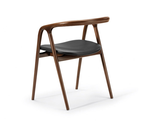 Arco Walnut & Leather Armchair | Sedie | HMD Furniture