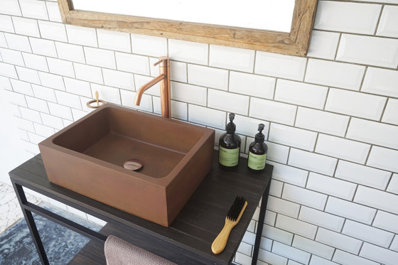 Florentina Vintage Brown Concrete Basin - Sink - Vessel - Washbasin | Wash basins | ConSpire