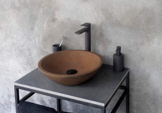 Messina Vintage Brown Concrete Basin - Sink - Vessel - Washbasin | Wash basins | ConSpire